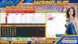 MAHASLOT JACKPOT SLOT GAMES GATES OF OLYMPUS 1000 Rp. 7.500.000,- LUNAS